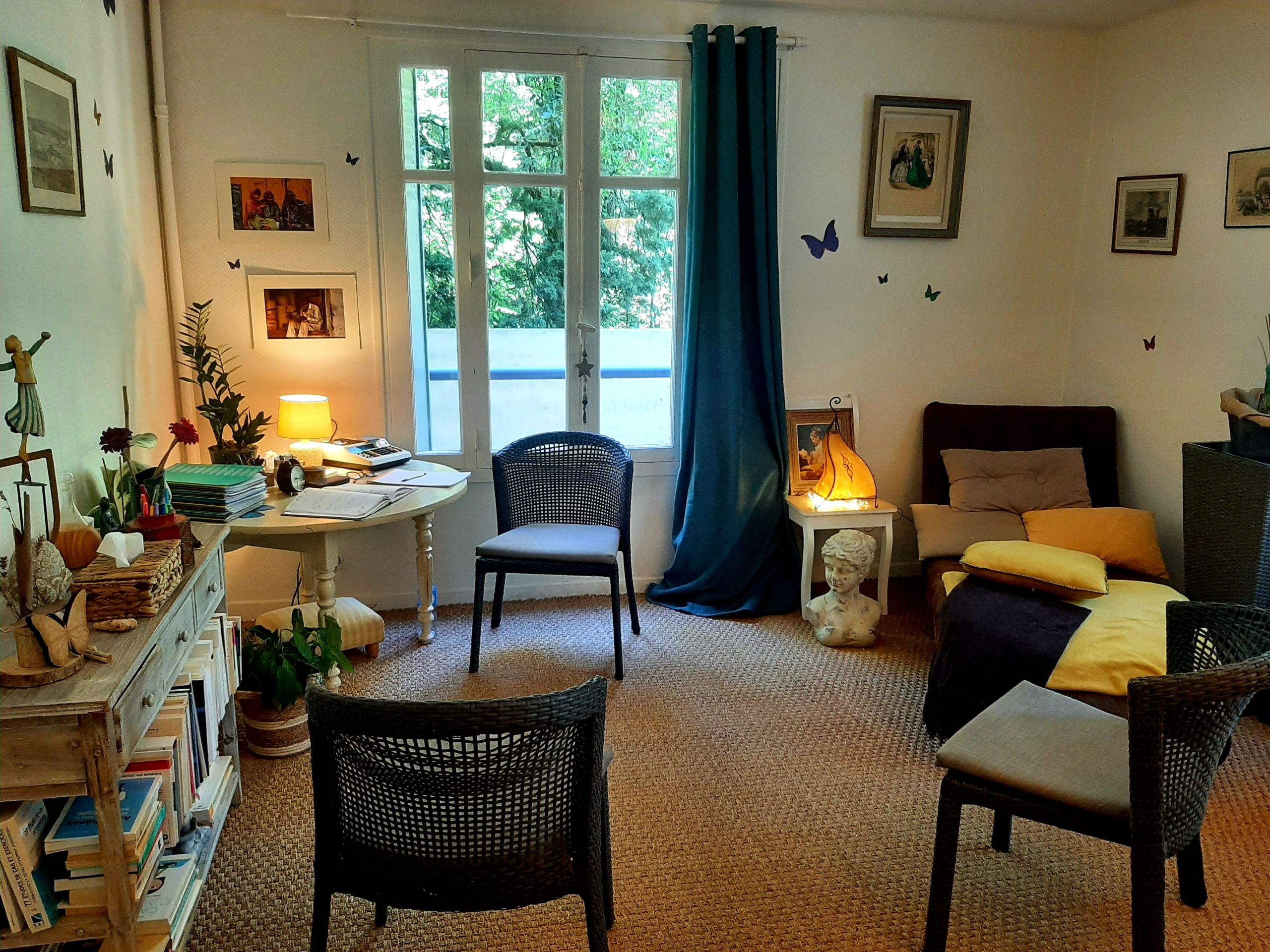 Je vous reçois dans cette pièce au cabinet de sophrologie Nantes